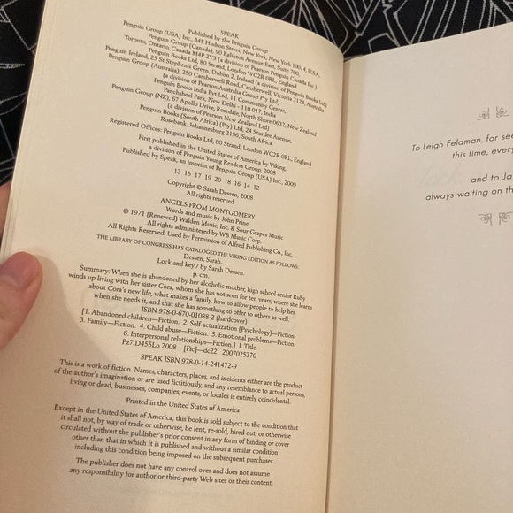 Lock and Key - Sarah Dessen Teen Young Adult Book - Picture 8 of 10